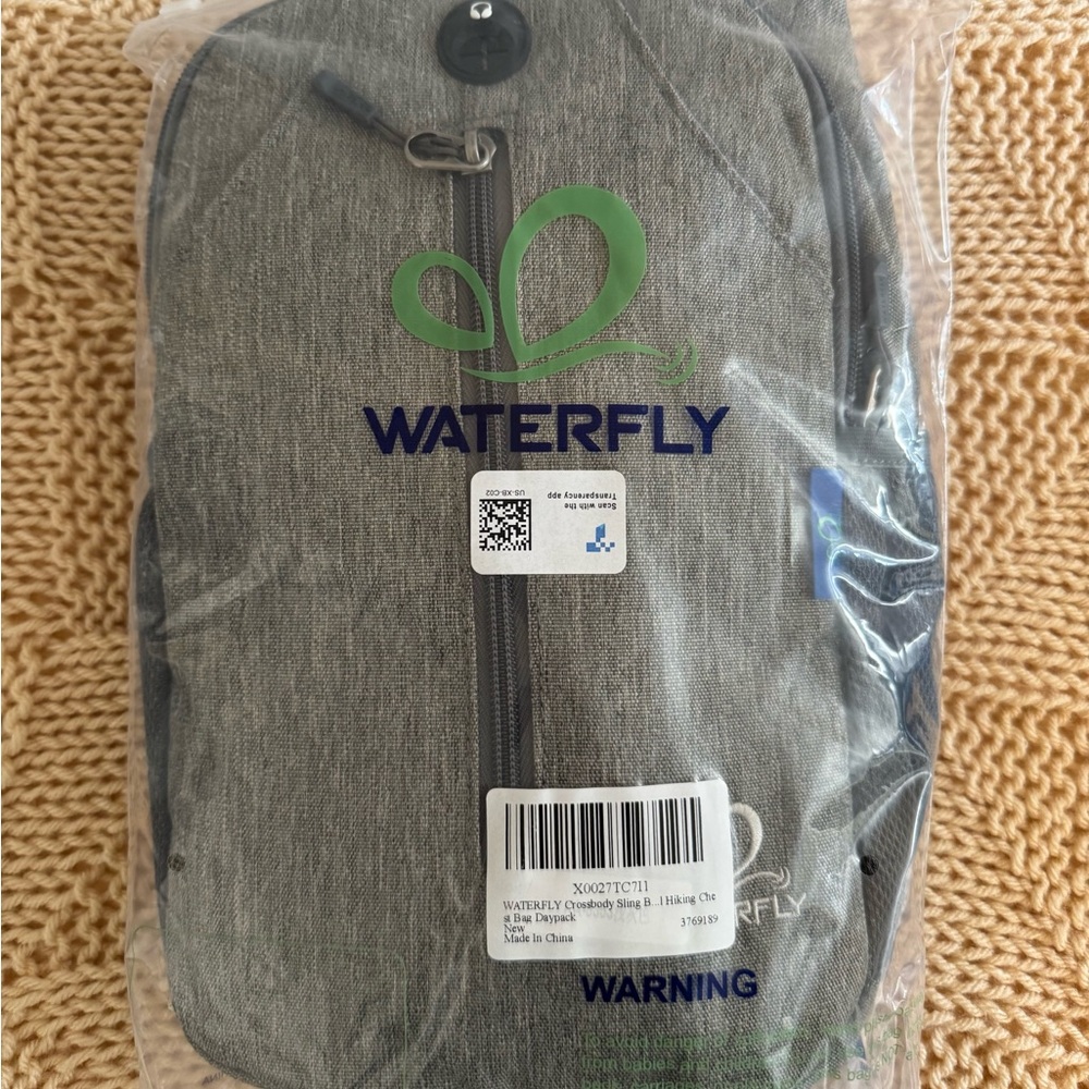 WATERFLY Gray Crossbody Bag